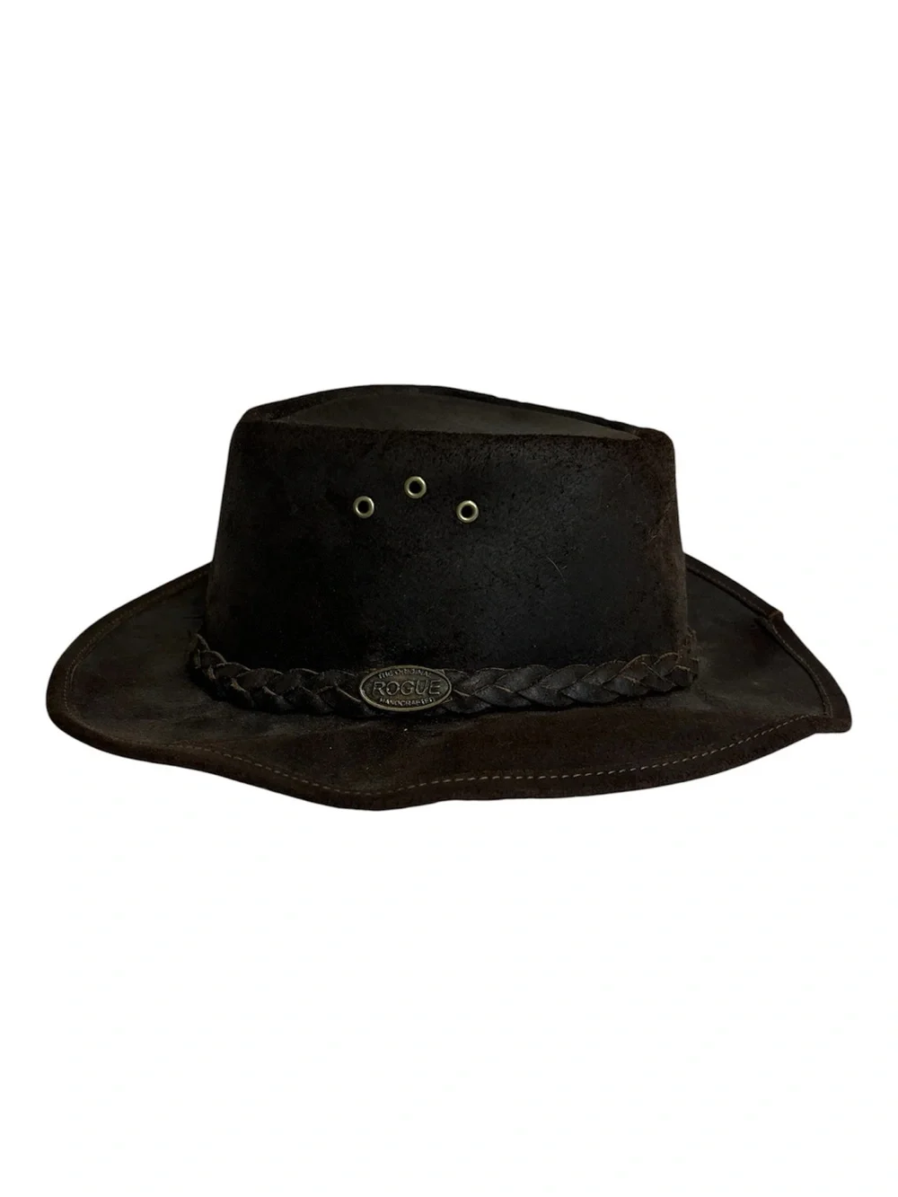 Rogue Men’s Hat Packable Packaway Style Solid Brown Oiled Leather xl